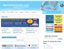 Tablet Screenshot of marineinstitutes.com
